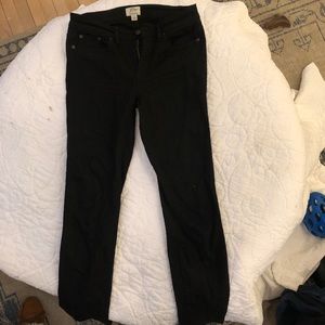 JCrew black toothpick skinny jeans